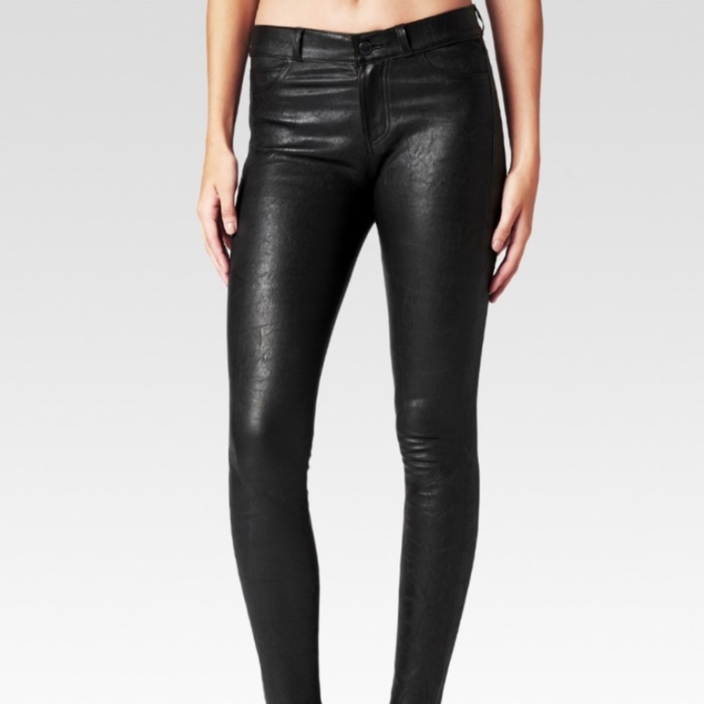 Paige Hoxton pant- Army Stretch Leather